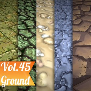 Texture Set Vol.45 Hand Painted Ground (Stylized Texture Ground )