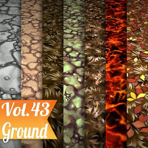 Texture Set Vol.43 Hand Painted Ground (Stylized Texture Ground )