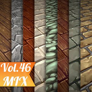Texture Set Vol.46 Hand Painted Mix (Stylized Texture Mix )