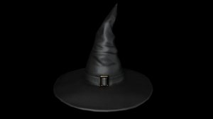leather witch hat strap model