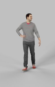 3D character jack casual look