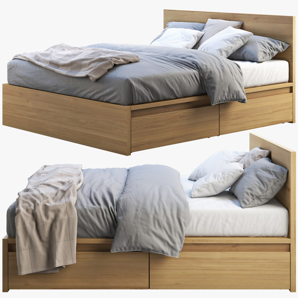 3d Ikea Malm Bed 2 Turbosquid 1420460, Ikea Germany Bed Sizes