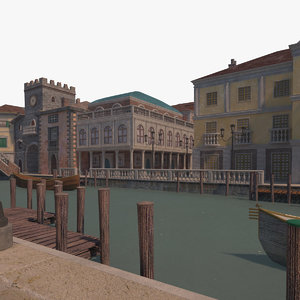 town venetian city 3D model