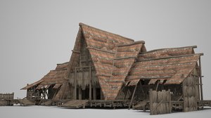 meeting hall ancient 3D model