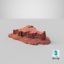 3D model sandstone butte 15