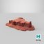 3D model sandstone butte 15