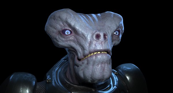 低聚3d外星人模型