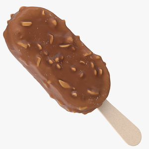 3D ice cream stick brown