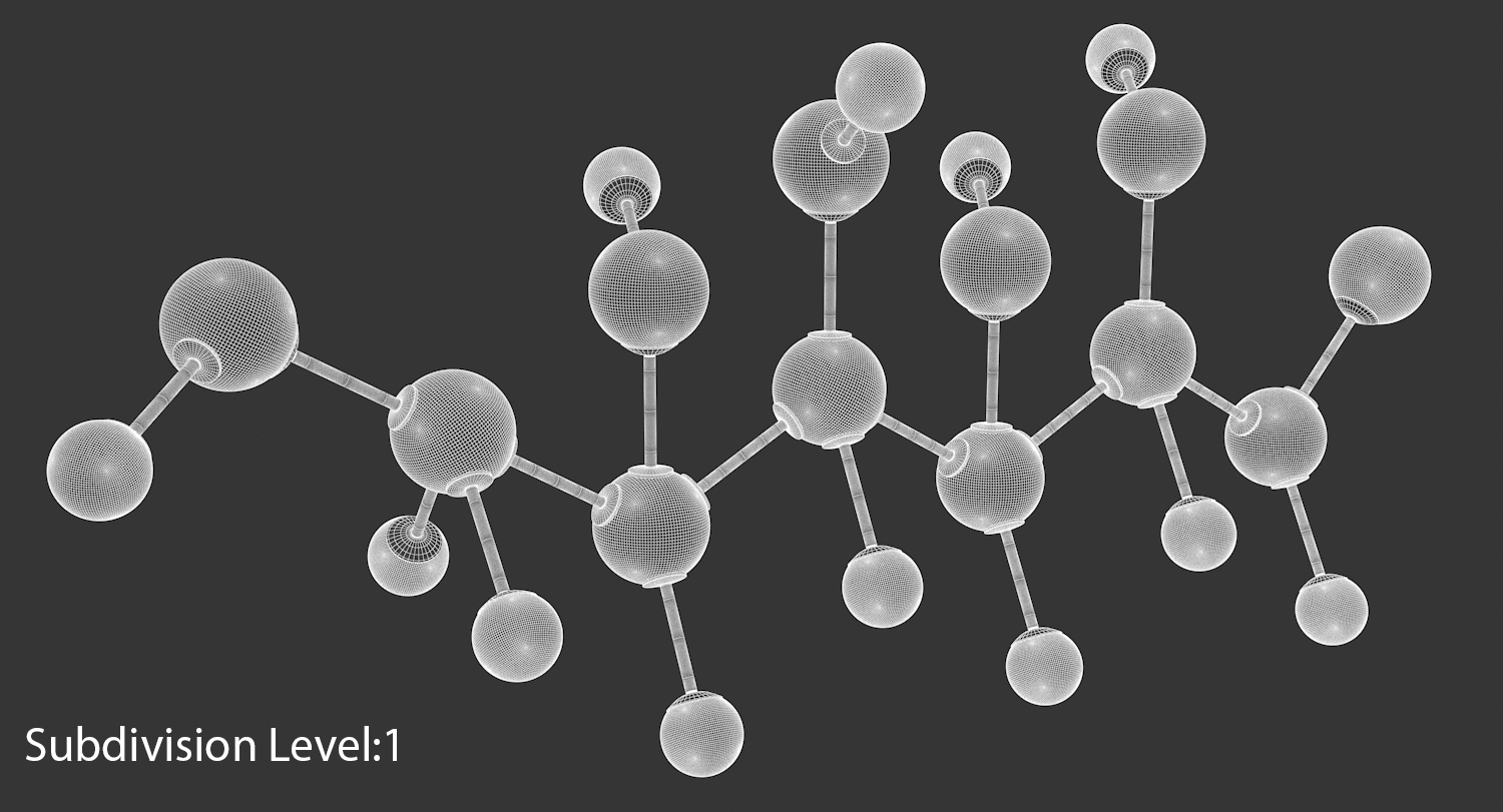 Glucose open chain molecule 3D TurboSquid 1420704