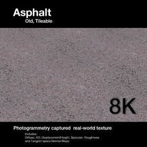 Asphalt Texture - Old, Seamless Texture