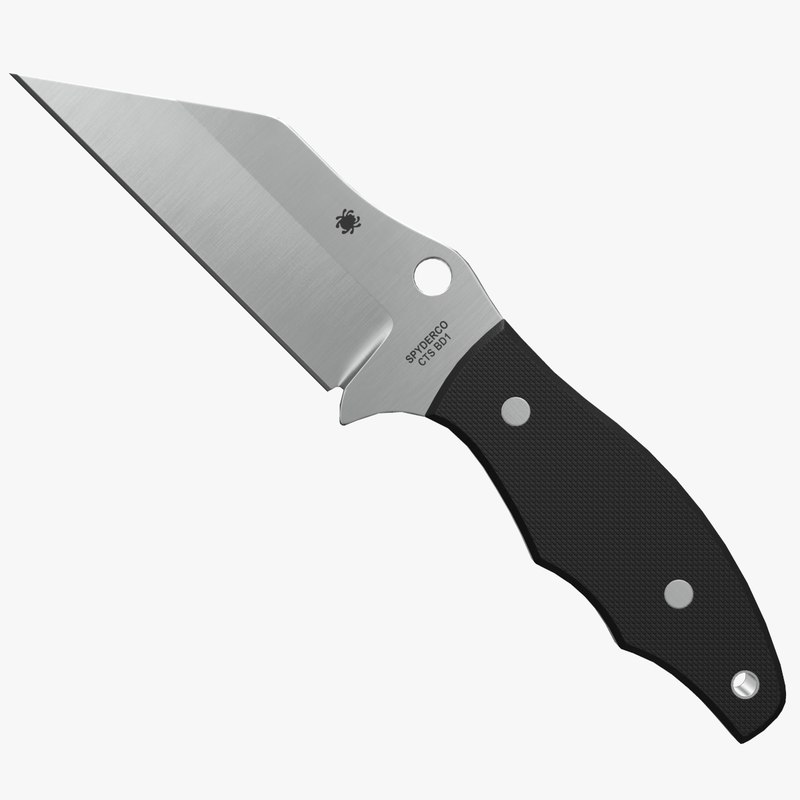 3D spyderco ronin 2 knife TurboSquid 1420945