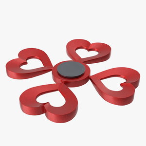 fidget spinner heart 3D model