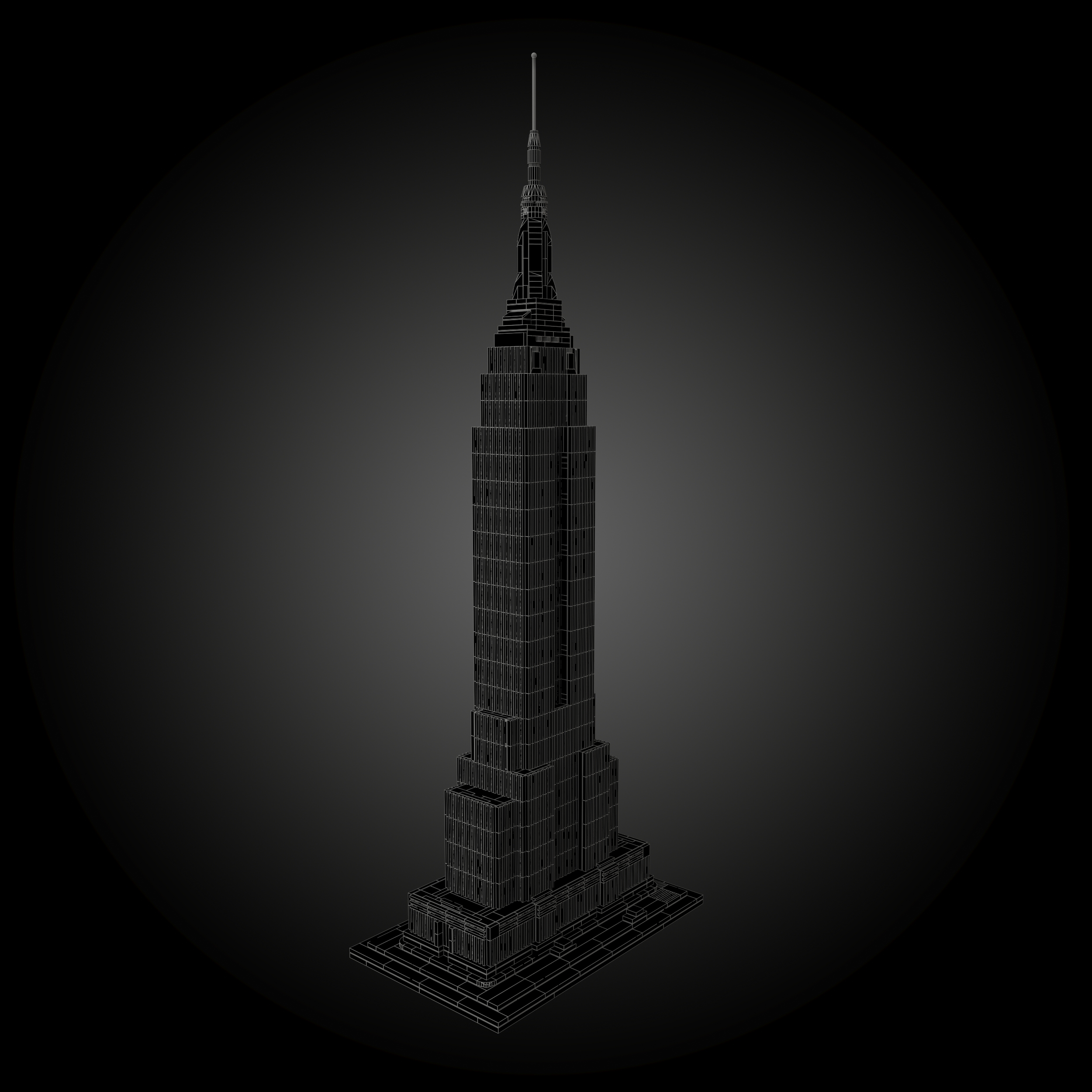 乐高21046帝国大厦3d模型