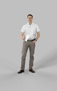 3D character people casual model