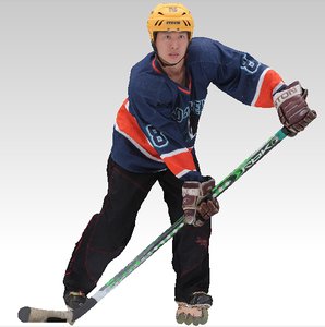 3D hockey player model