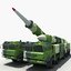 3D model china df-21c ballistic missile