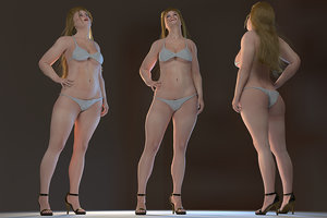 marta female rigged 3D model