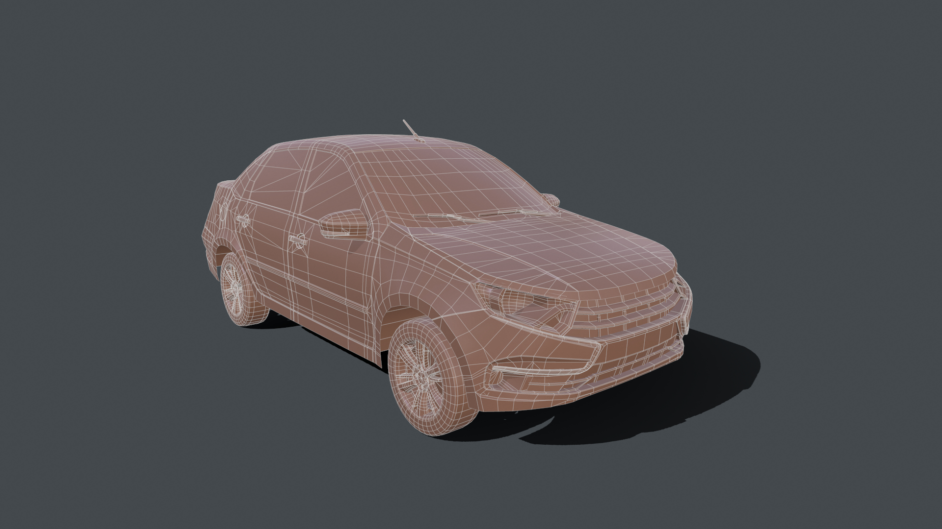 Lada granta 3d model