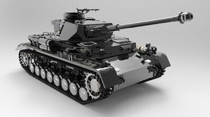 panzerkampfwagen iv panzer tank 3D model