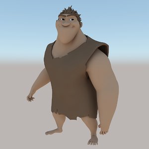 grug crood character 3D model
