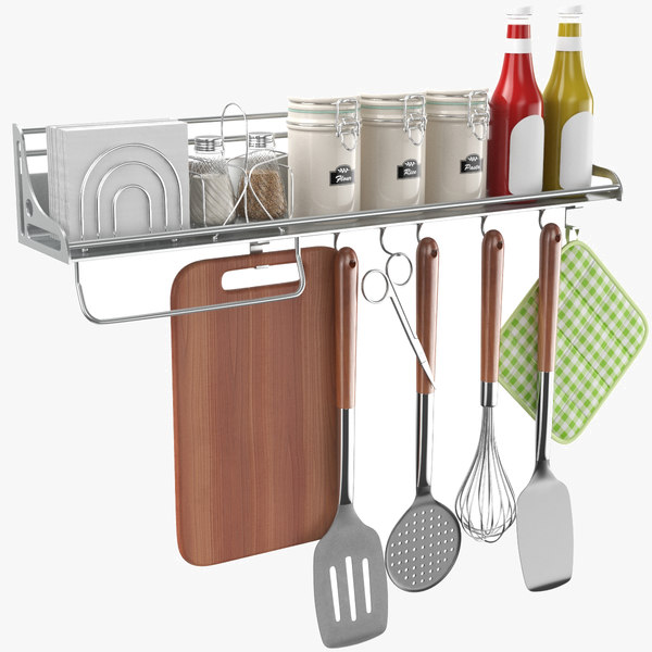 real kitchen utensil holder 3D model