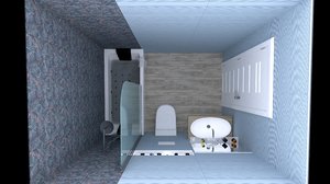 3D bathrooms design model