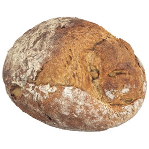 3D photorealistic scanned bread