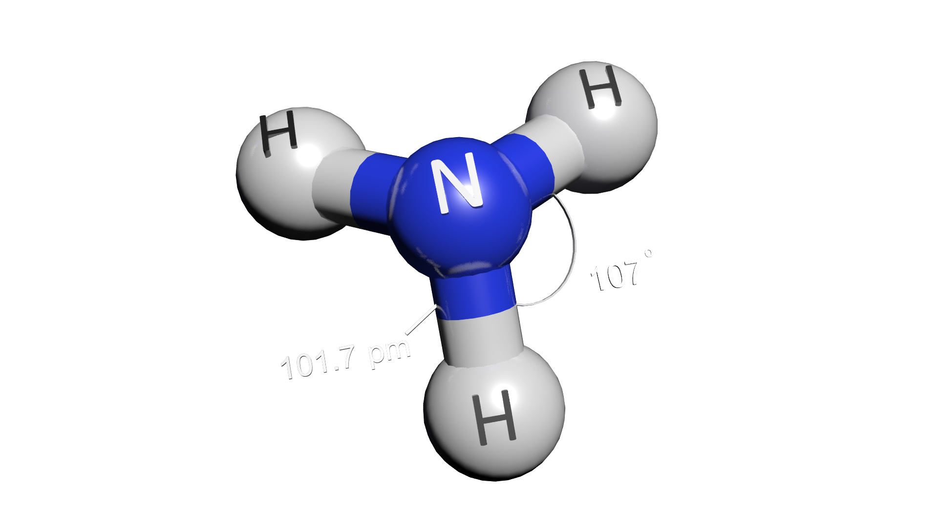 3D nh3 molecule ammonia TurboSquid 1421782