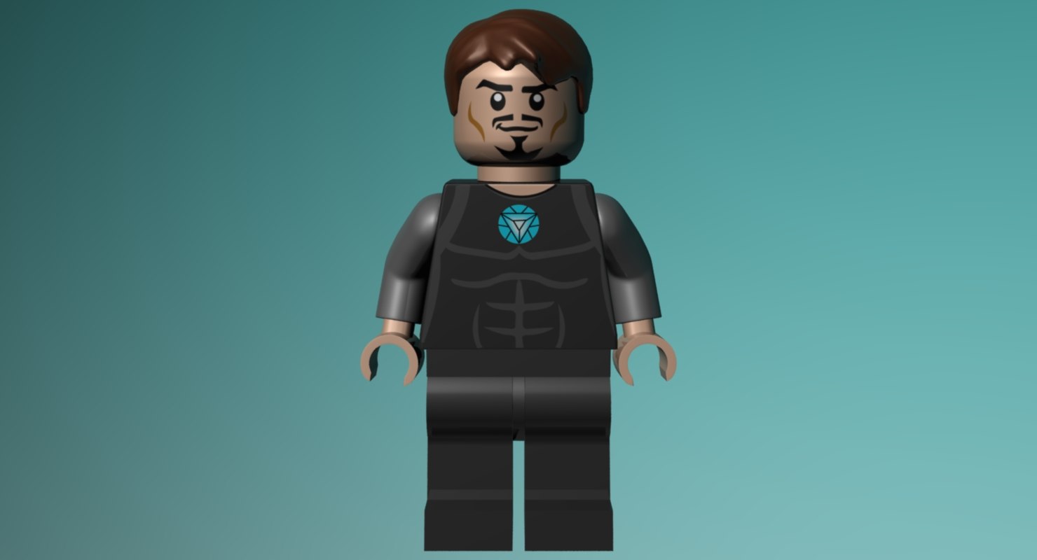 tony stark lego head