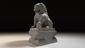 stone lion 3D model
