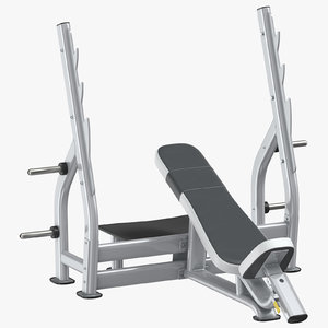 inclined press bench 01 3D model