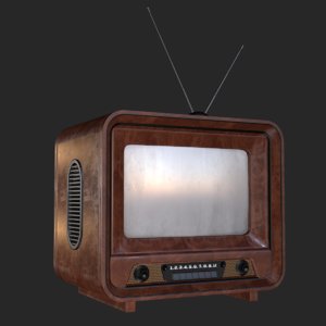 old antique tv 3D model