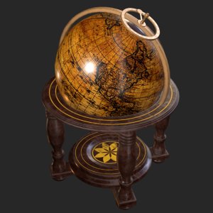3D standing globe