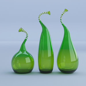 3D glass vases model
