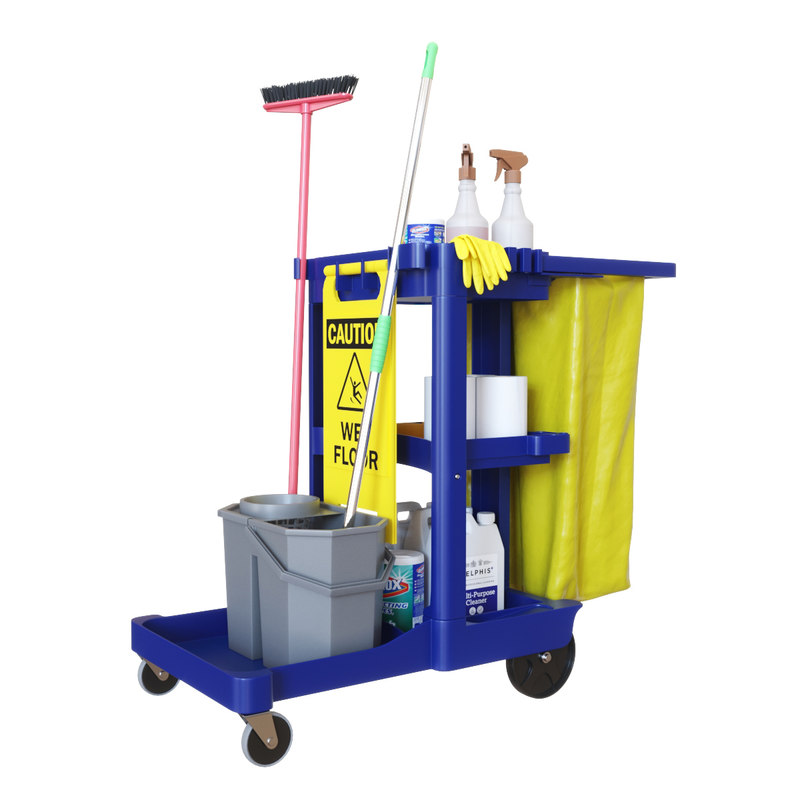 Janitorial cart cleaning 3D model TurboSquid 1422380