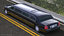 3D model limousine generic black car
