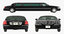 3D model limousine generic black car