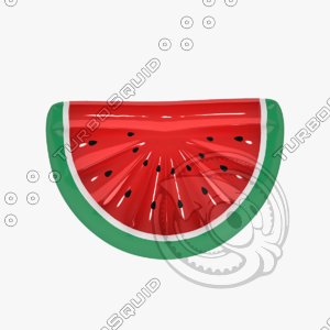 3D model inflatable watermelon pool float
