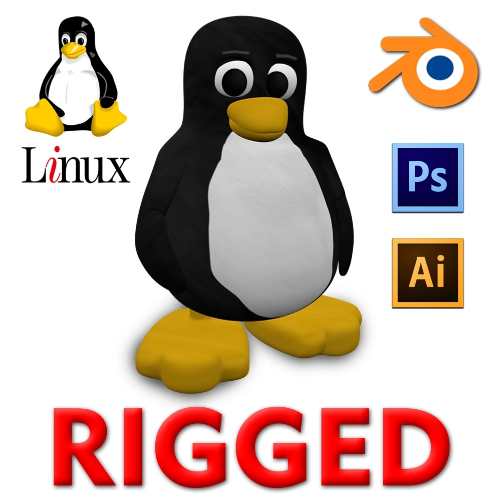 3d linux. Модель линукс. Пингвин в блендере. Пингвин линукс на телефоне. Пингвин линукс и обезьяны пользователи.