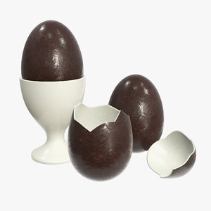 3D egg chocolate broken