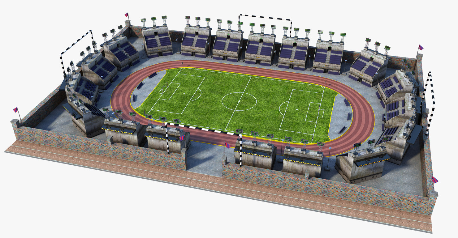 3D soccer stadium model TurboSquid 1422578