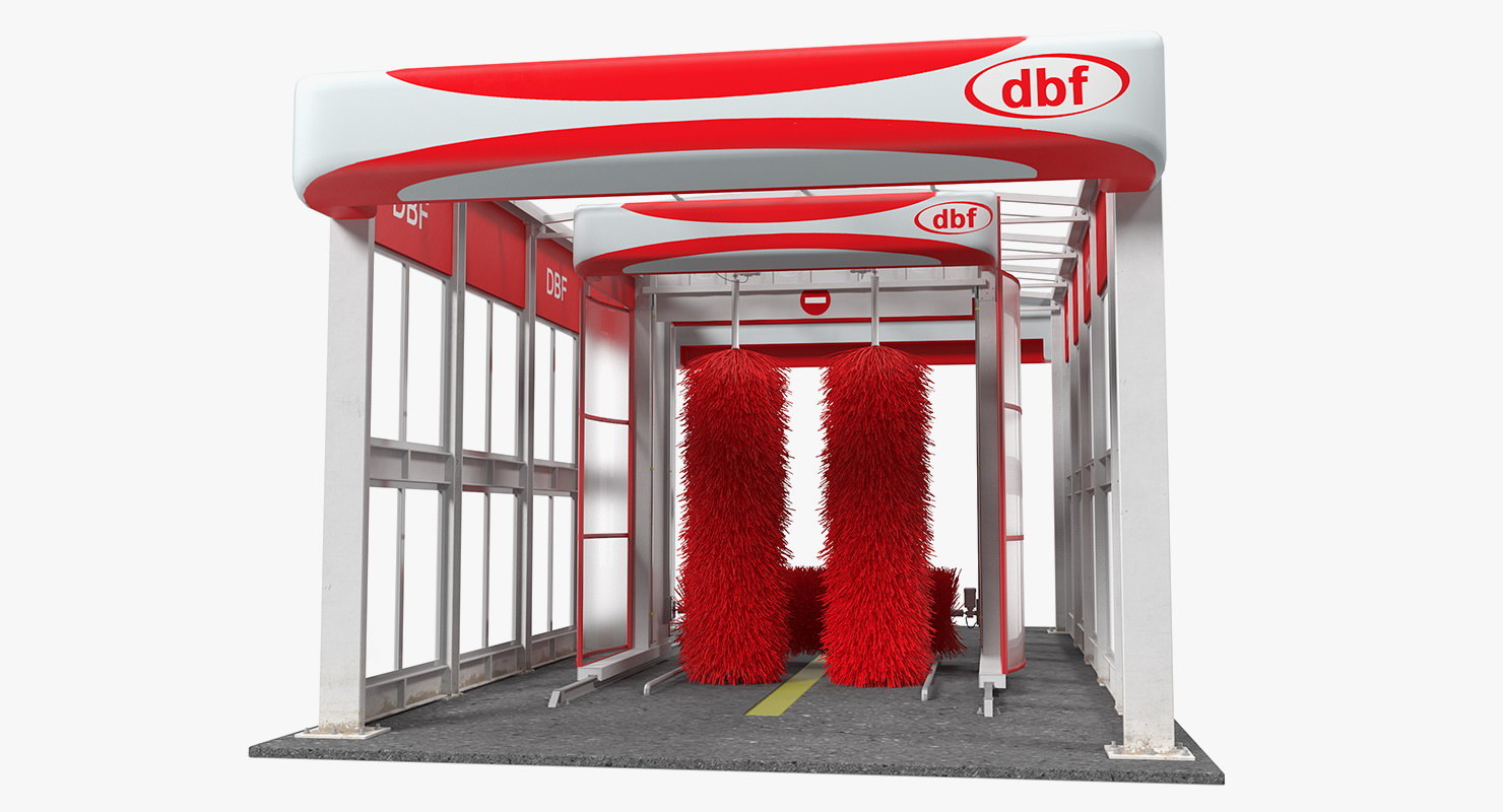 3D automatic car wash auto TurboSquid 1422813