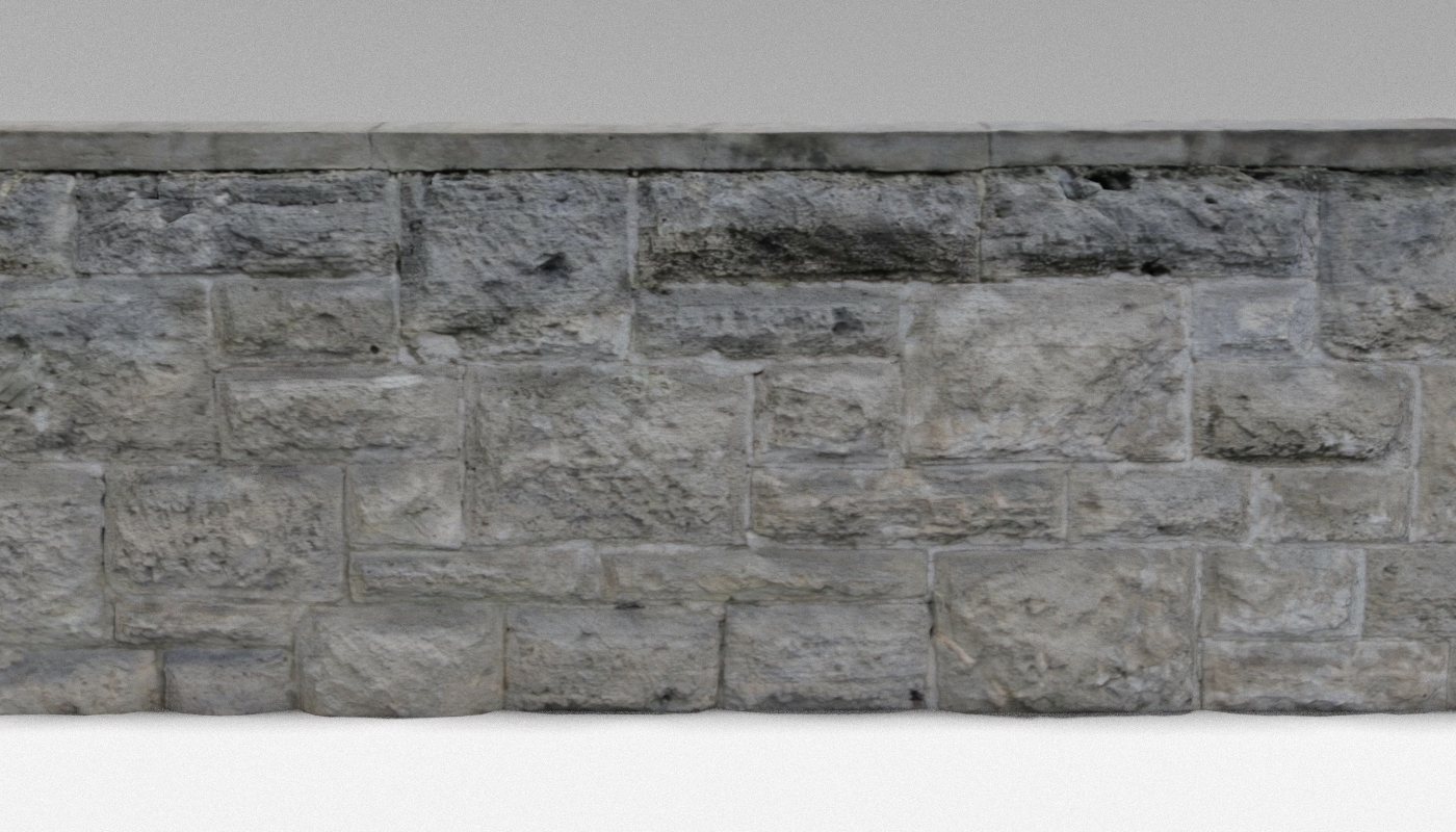 Limestone wall 1 architectural 3D model TurboSquid 1422818