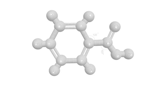 Ácido Benzóico Modelo 3D C7H6O2 Modelo 3D Modelo 3D Modelo 3D ...
