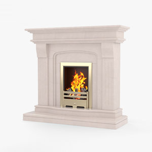 3D fireplace model