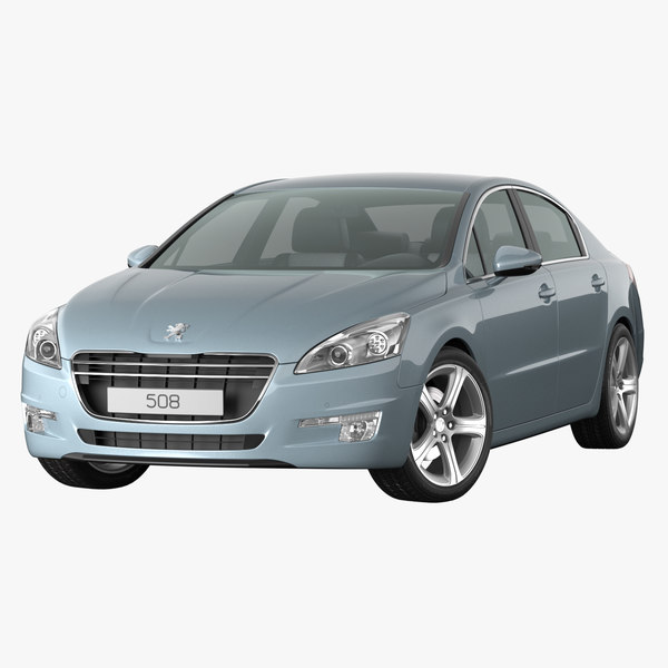 Peugeot 508 2013 Blue Model Turbosquid 1423078