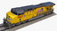 locomotive ge es44ac union pacific 3D model