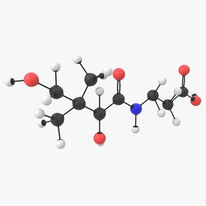 3D vitamin b5 molecule