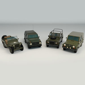 3D military jeep