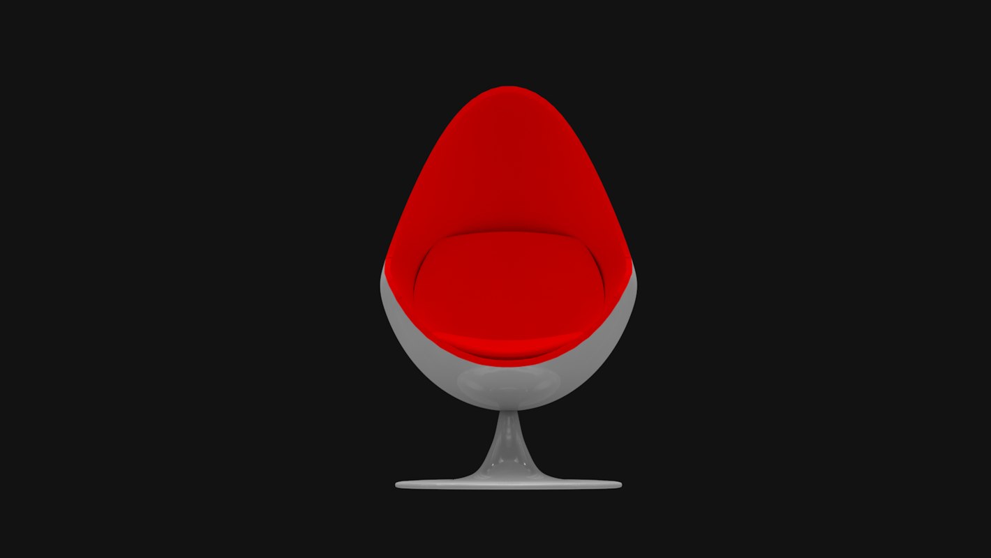 Men black egg chair model - TurboSquid 1423232